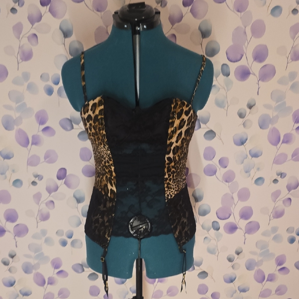 Victoria's Secret Leopard and Black Lace Camisole